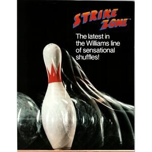 Strike Zone Shuffle Alley Bowling Lane Arcade Game Flyer 8.5" x 11" Retro 1984